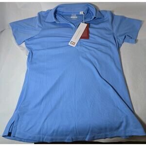 Cutter & Buck CB DryTec Women's L Large - Blue Golf Polo Shirt - New w/ Tags!